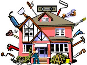 animation of a large house with tools sticking out from the sides